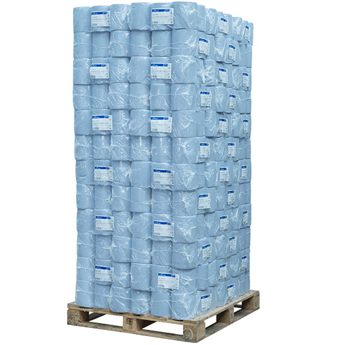 Blue Centrefeed 2ply 500 sheets 100m Pallet Deal (84 Cases of 6 Rolls)