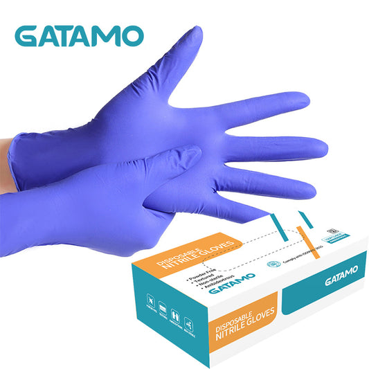 GATAMO Powder Free 100% Pure Nitrile Gloves - Purple