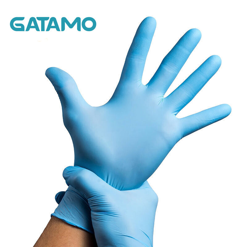 GATAMO Powder Free 100% Pure Nitrile Gloves - Blue