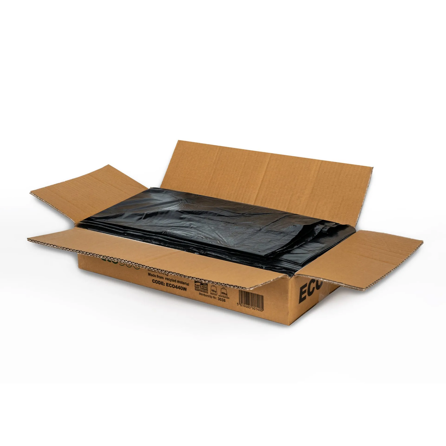 Black Refuse Sacks Bin Bags Medium Duty 10kg CHSA (18x29x38) 200 Bags