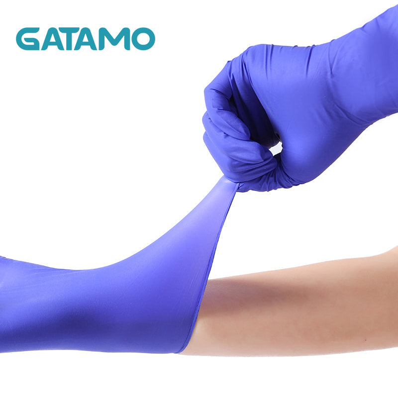 GATAMO Powder Free 100% Pure Nitrile Gloves - Purple