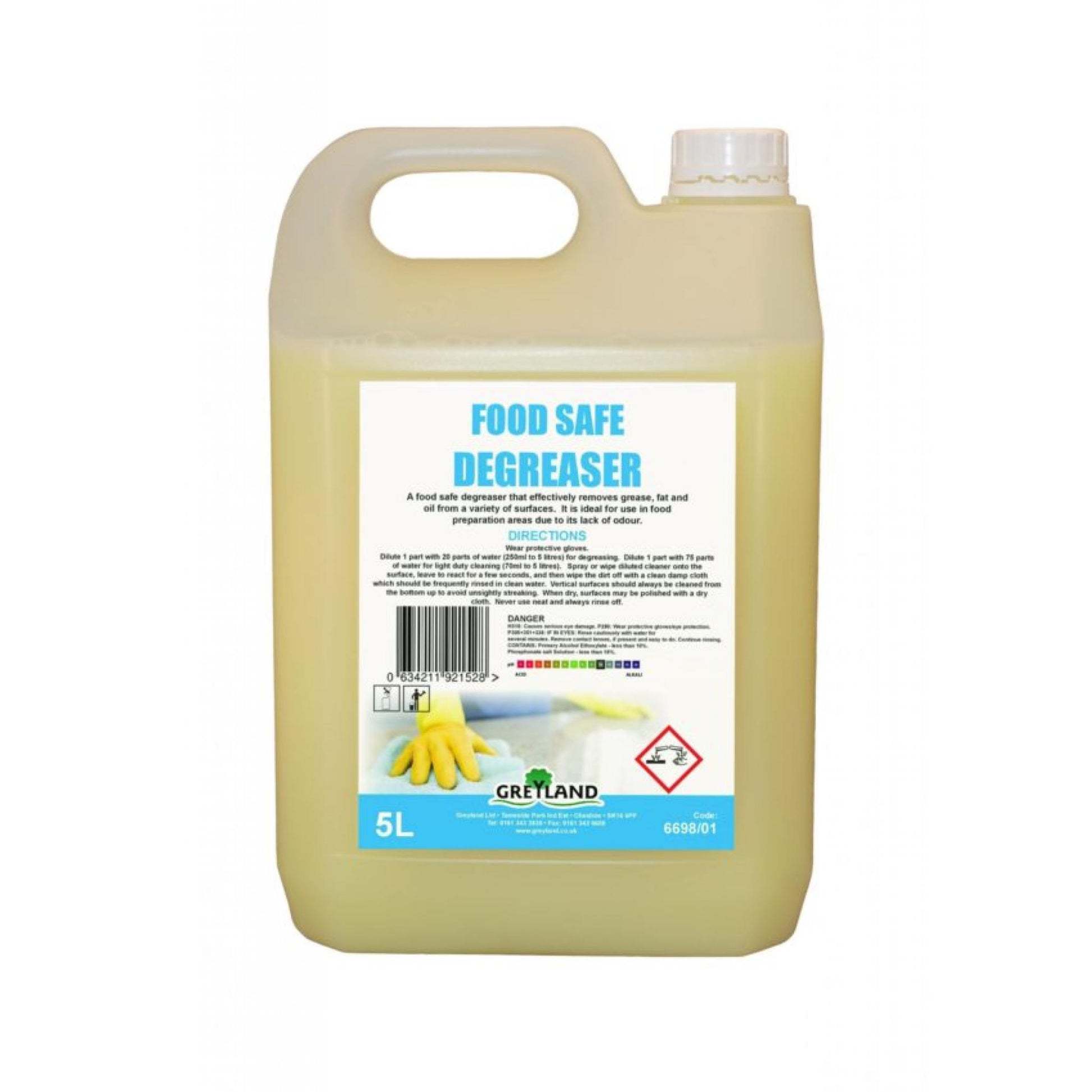 Greyland food safe degreaser five litre