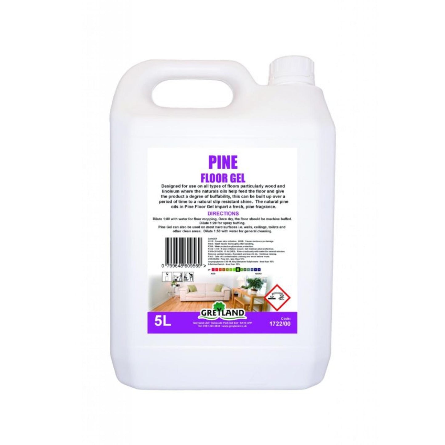 Greyland pine floor gel five litre