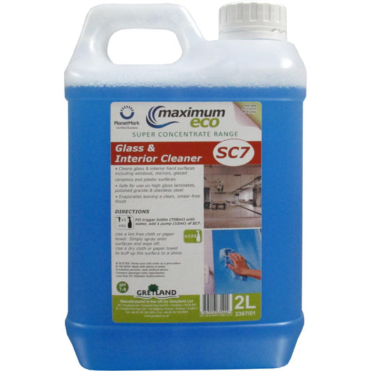 Greyland super concentrate seven glass and interior cleaner two litre