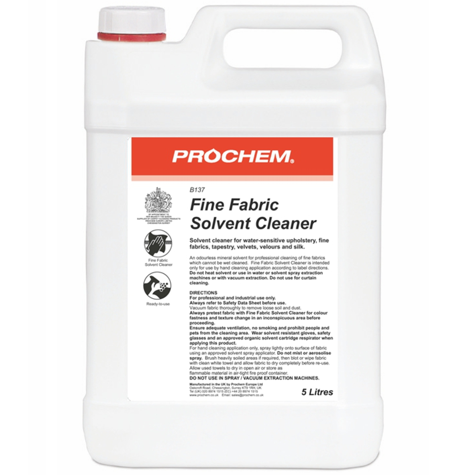 Prochem fine fabric solvent cleaner